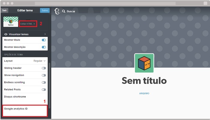 Como integrar Tumblr com Google Analytics